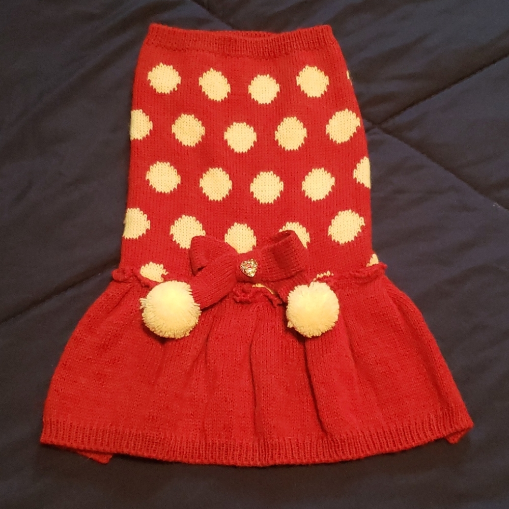 Red and White Dog Dress